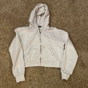 Brandy Melville Crop zip hoodie small